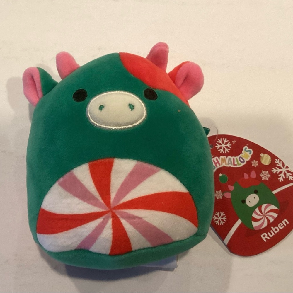 Squishmallows Holiday Theme Plush Toy, Ruben, 4.5”, New With Tag